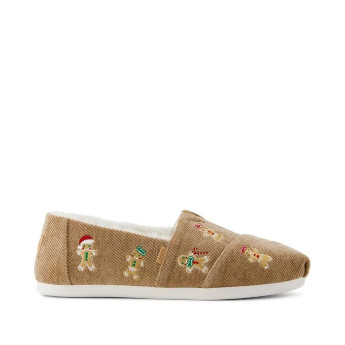 Toms TOMS Classics Alpargata Cloudbound Cozy Corduroy Embroidered Gingerbread 8211 Women