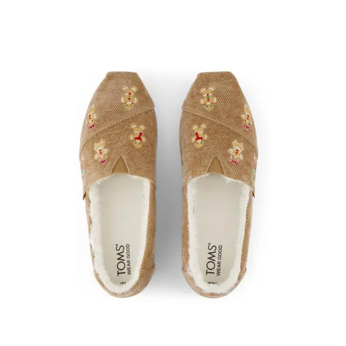 Toms TOMS Classics Alpargata Cloudbound Cozy Corduroy Embroidered Gingerbread 8211 Women Toms TOMS Classics Alpargata Cloudbound Cozy Corduroy Embroidered Gingerbread 8211 Women