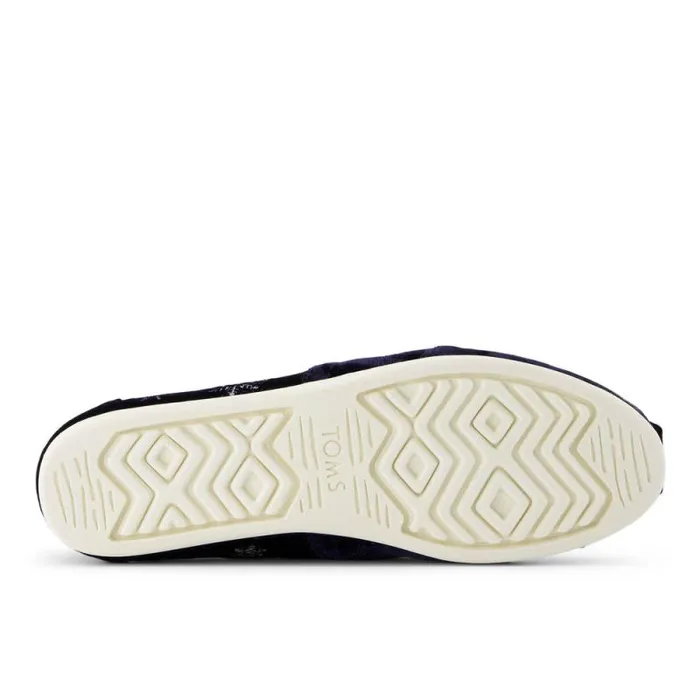 Toms TOMS Classics Alpargata Cloudbound Cozy Navy Velvet Embroidered Metallic Snowflakes 8211 Women Toms TOMS Classics Alpargata Cloudbound Cozy Navy Velvet Embroidered Metallic Snowflakes 8211 Women