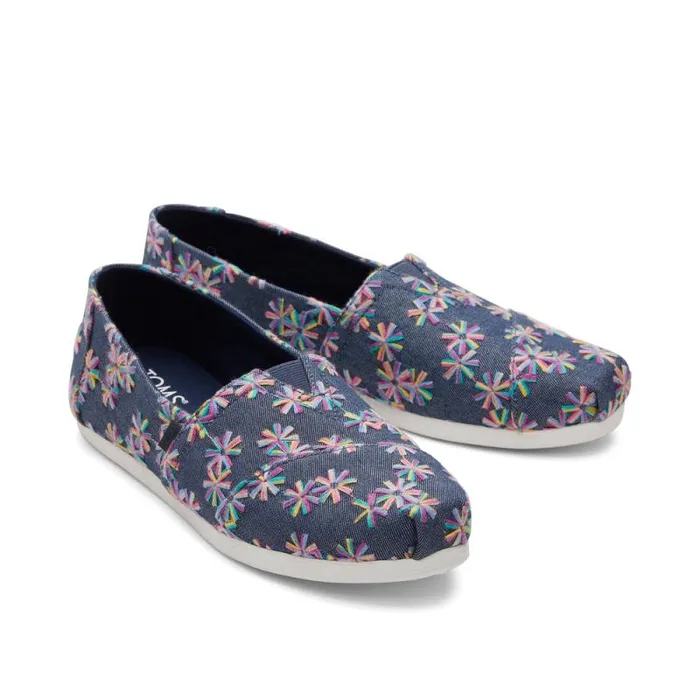 Toms TOMS Classics Alpargata Cloudbound Embroidered Floral Navy 8211 Women