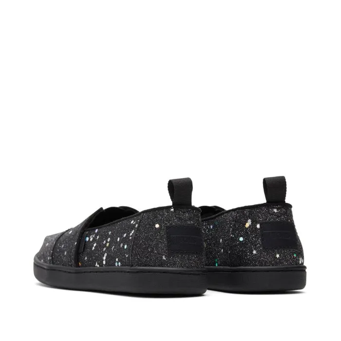 Toms TOMS Classics Alpargata Kids Shoe Cosmic Black Glitter 8211 KidsWomen