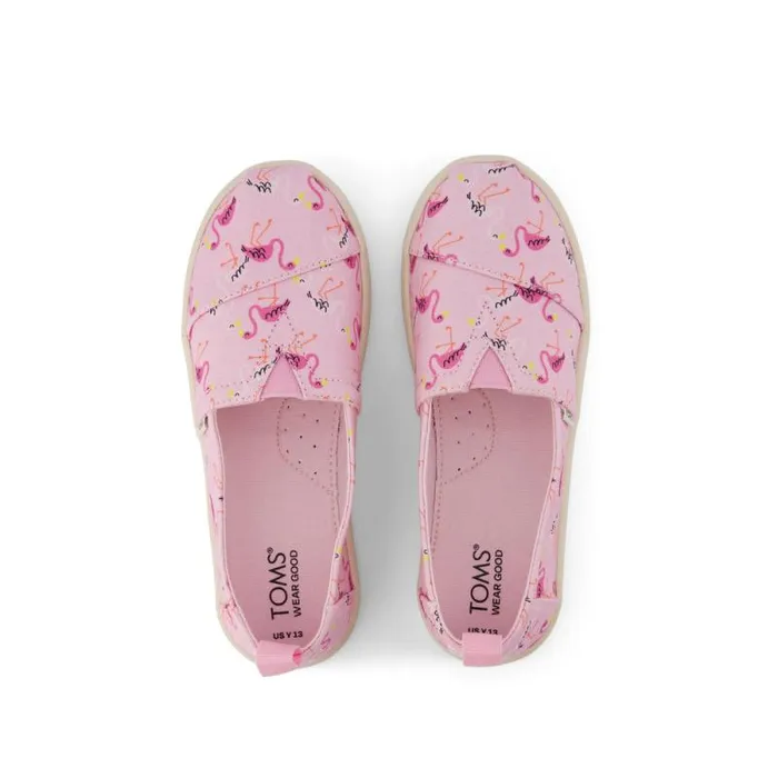 Toms TOMS Classics Alpargata Kids Shoe Pink Flamingos 8211 WomenKids Toms TOMS Classics Alpargata Kids Shoe Pink Flamingos 8211 WomenKids