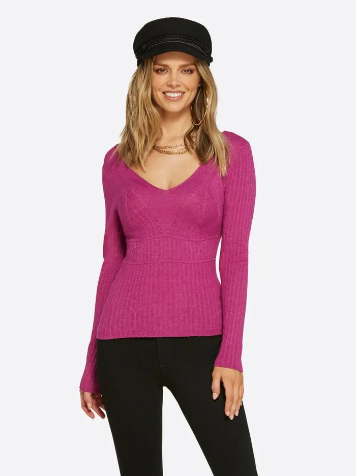 Tops Clothing Jessica Simpson Adrielle Sweater In Festival Fuschia