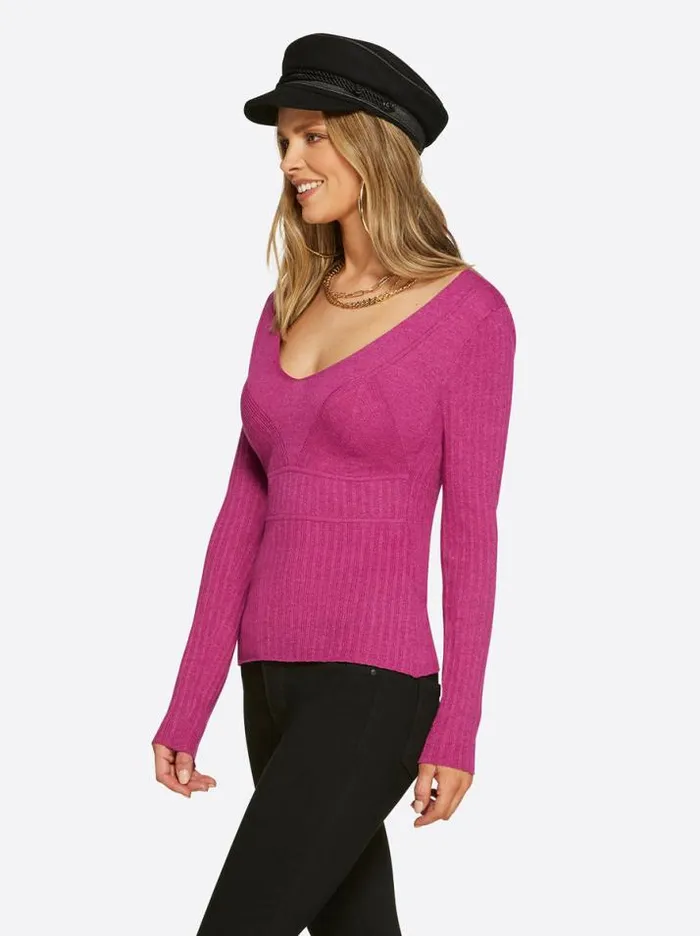 Tops Clothing Jessica Simpson Adrielle Sweater In Festival Fuschia