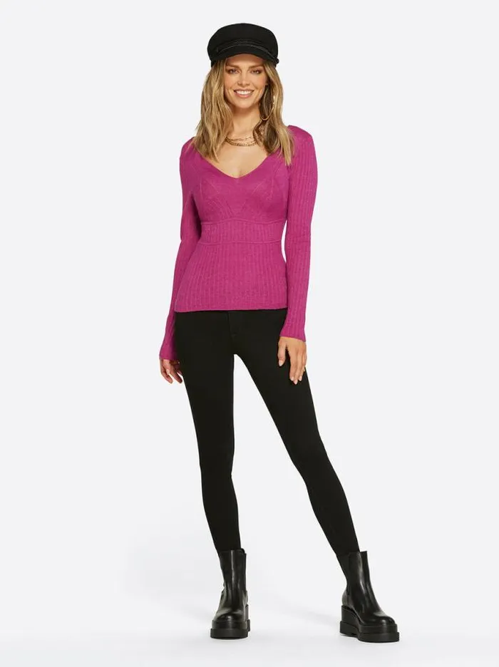 Tops Clothing Jessica Simpson Adrielle Sweater In Festival Fuschia
