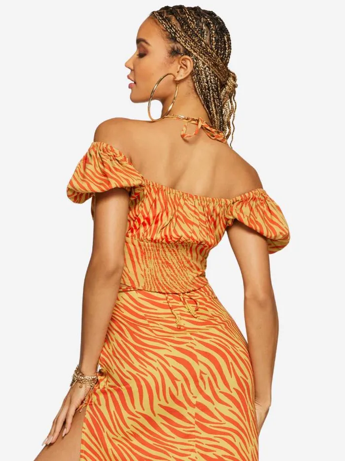 Tops Clothing Jessica Simpson Irin Top In Savanna Zebra