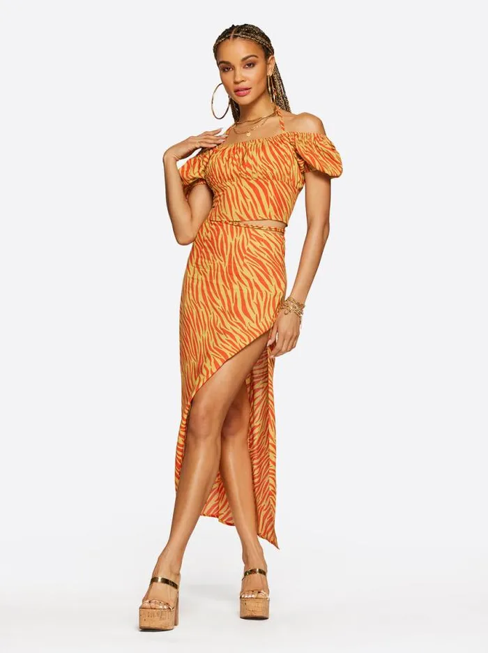Tops Clothing Jessica Simpson Irin Top In Savanna Zebra