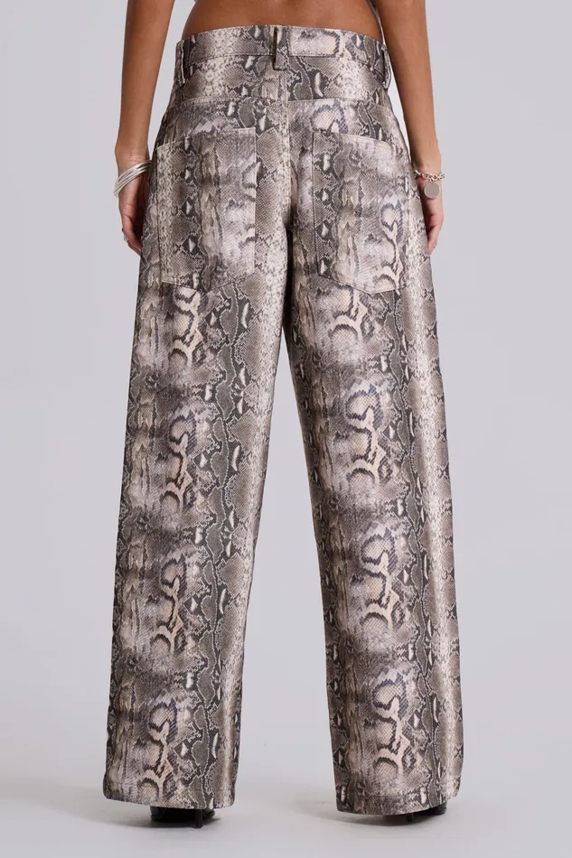 Tops Jaded London Women Shop Boa Snake Print Colossus Jeans