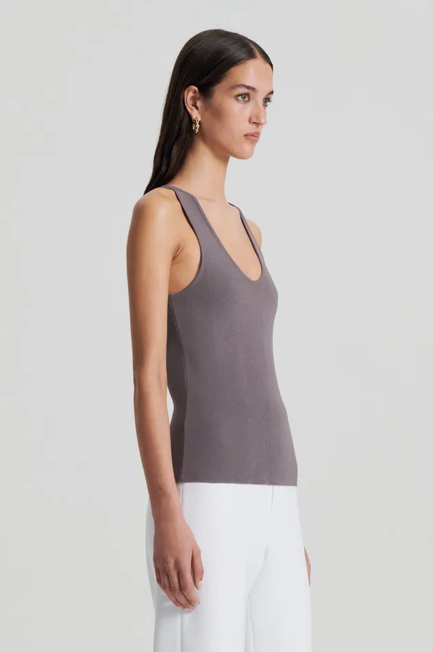Tops Scanlan Theodore Women CREPE KNIT SINGLET TORBA Tops Scanlan Theodore Women CREPE KNIT SINGLET TORBA
