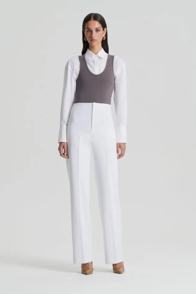 Tops Scanlan Theodore Women CREPE KNIT SINGLET TORBA Tops Scanlan Theodore Women CREPE KNIT SINGLET TORBA