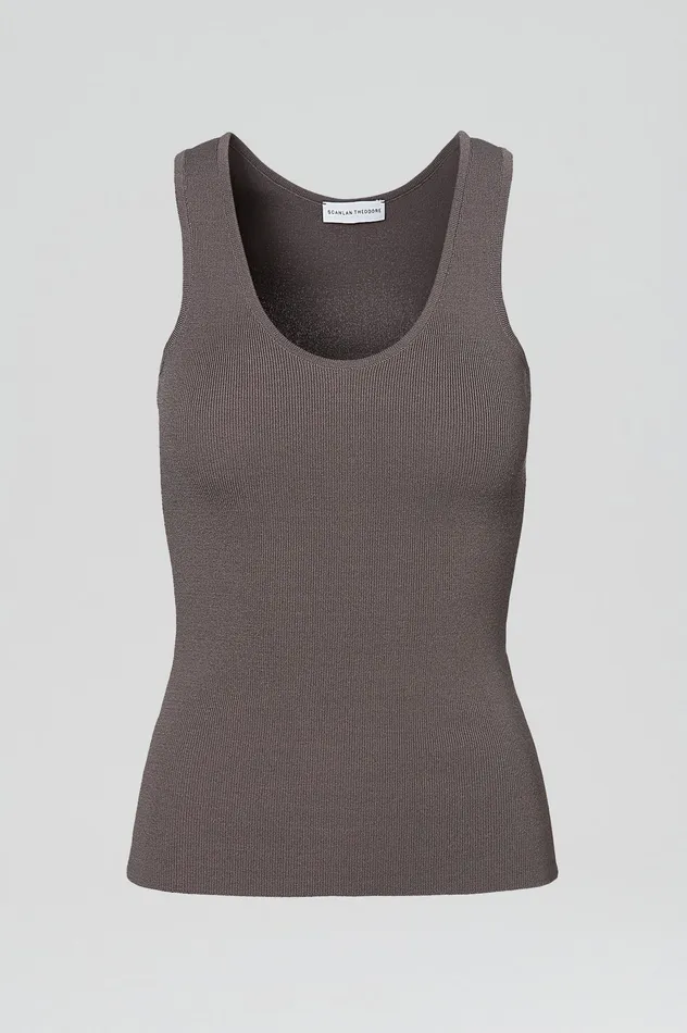 Tops Scanlan Theodore Women CREPE KNIT SINGLET TORBA Tops Scanlan Theodore Women CREPE KNIT SINGLET TORBA