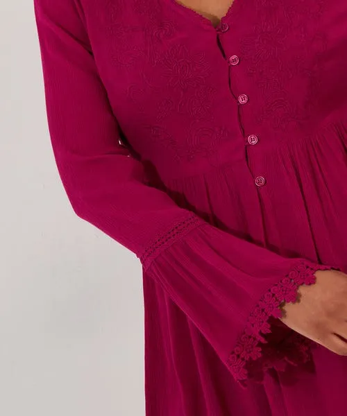 Tops Tunics and Blouses Apparel Joebrowns Ever So Pretty Embroidered Tunic Top Pink