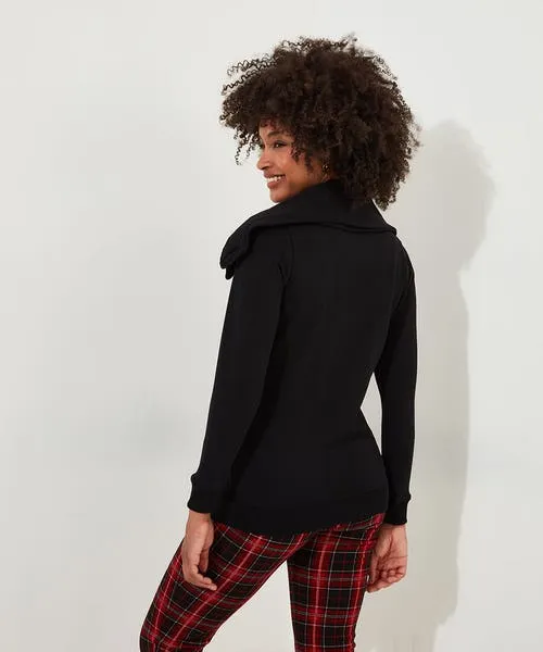 Tops Tunics and Blouses Joebrowns Apparel Ronnie Zip Front Jersey Top Black