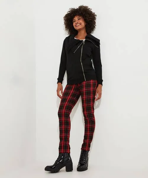 Tops Tunics and Blouses Joebrowns Apparel Ronnie Zip Front Jersey Top Black