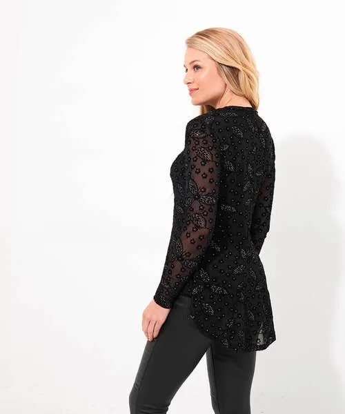Tops Tunics and Blouses Mesmerising Mesh Top Black Joebrowns Apparel Tops Tunics and Blouses Mesmerising Mesh Top Black Joebrowns Apparel