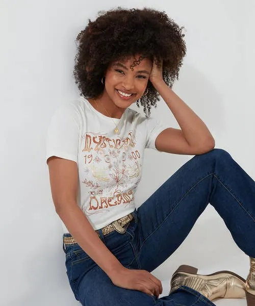 Tops Tunics and Blouses Mystical Magic TShirt Cream Joebrowns Apparel