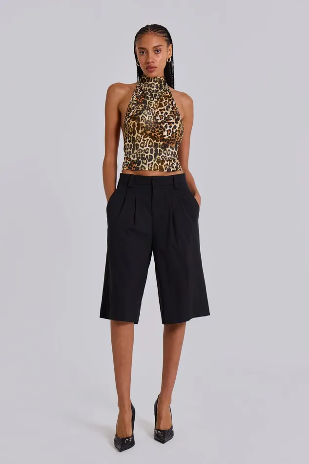 Tops Women Black Goliath Tailored Shorts Jaded London