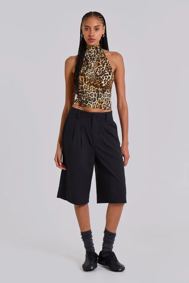 Tops Women Black Goliath Tailored Shorts Jaded London
