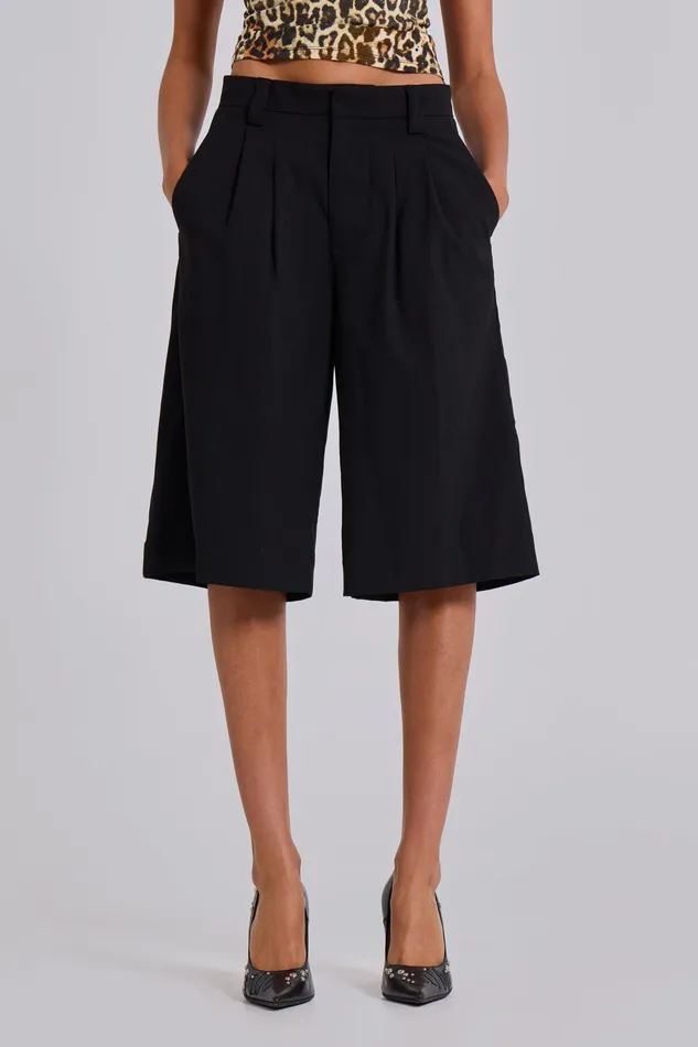 Tops Women Black Goliath Tailored Shorts Jaded London