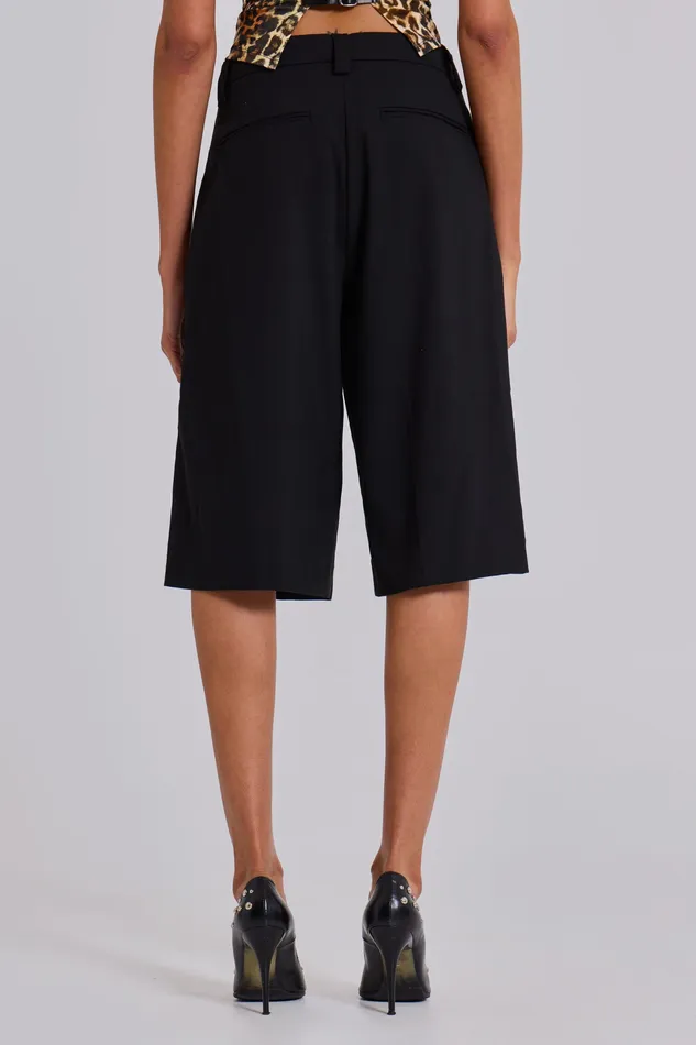 Tops Women Black Goliath Tailored Shorts Jaded London