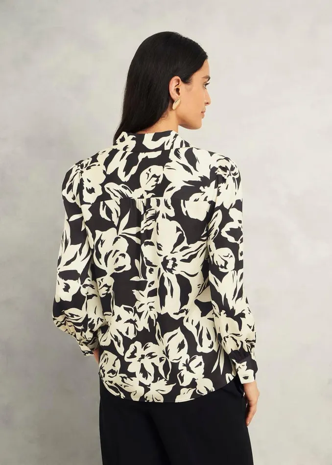 Tops Women HOBBS Askham Shirt Black Cream