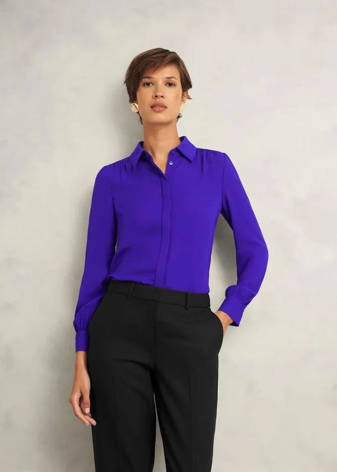 Tops Women HOBBS Caitlyn Shirt Nordic Blue
