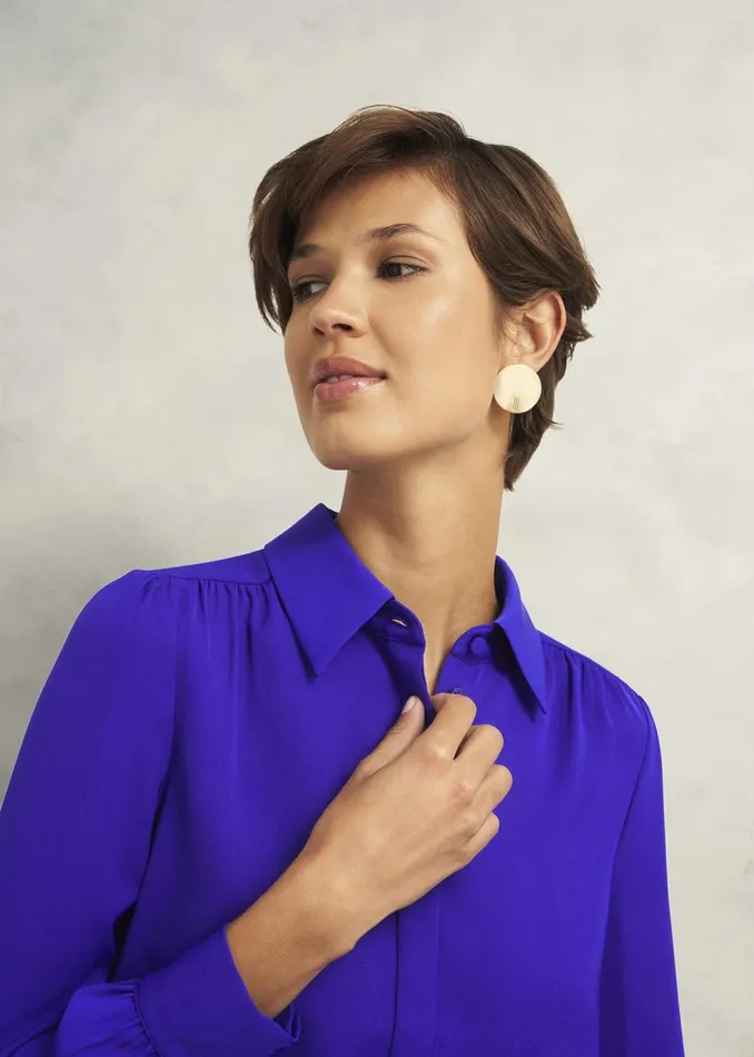Tops Women HOBBS Caitlyn Shirt Nordic Blue