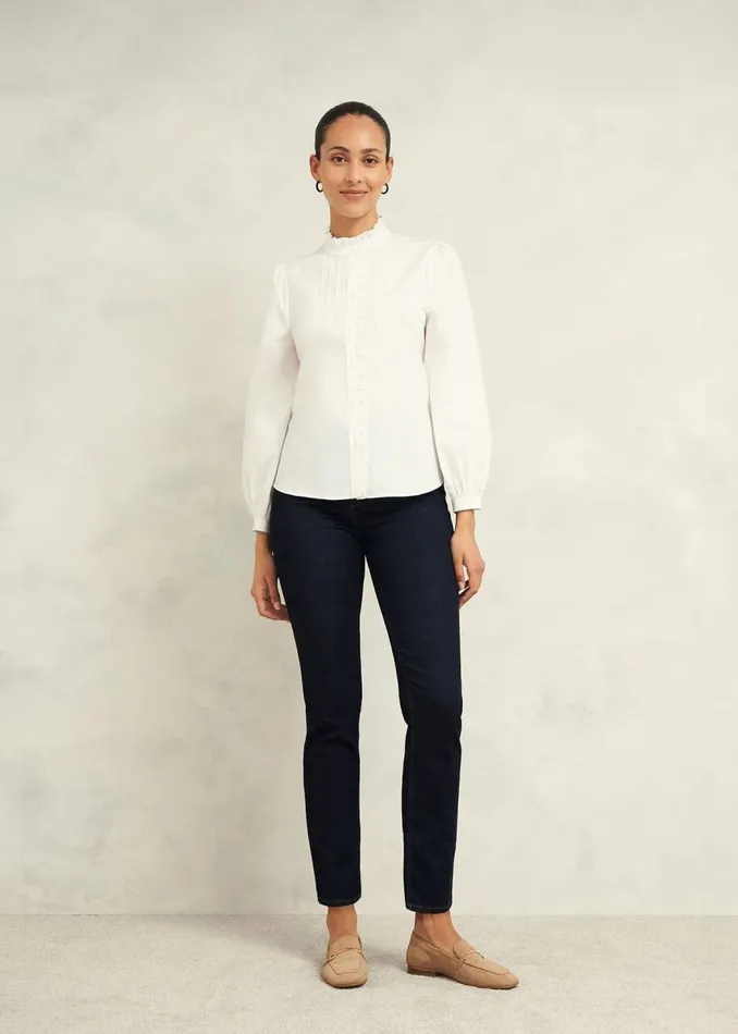 Tops Women HOBBS Trinity Cotton Blouse White