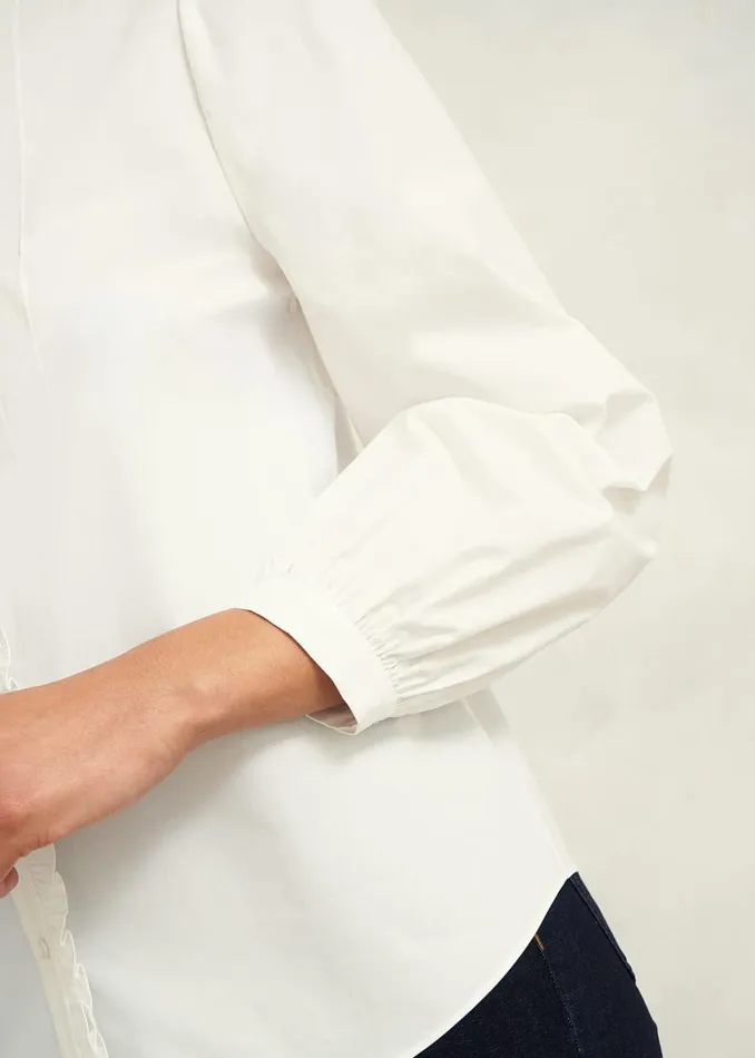 Tops Women HOBBS Trinity Cotton Blouse White
