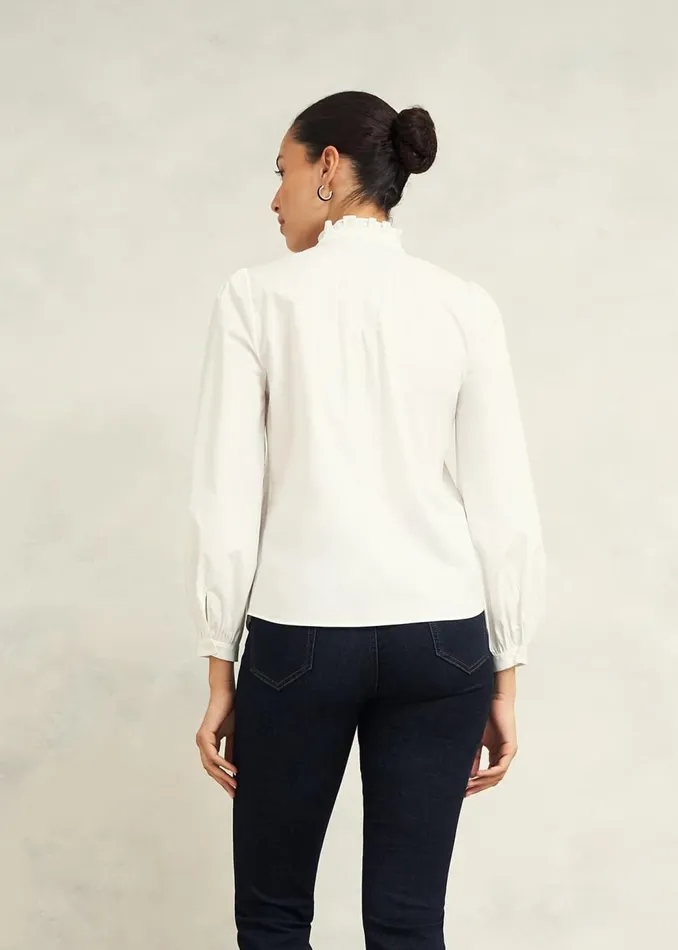 Tops Women HOBBS Trinity Cotton Blouse White