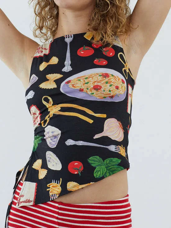 Tops Women Lisa Says Gah Erin Tank Buon Appetito Black