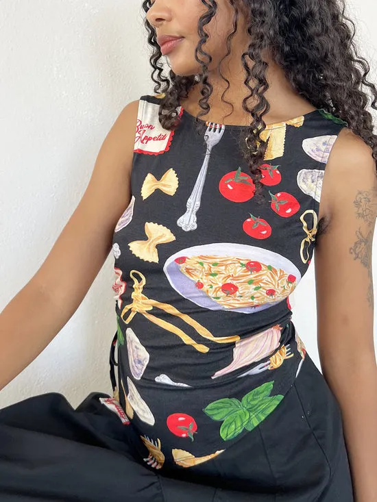 Tops Women Lisa Says Gah Erin Tank Buon Appetito Black