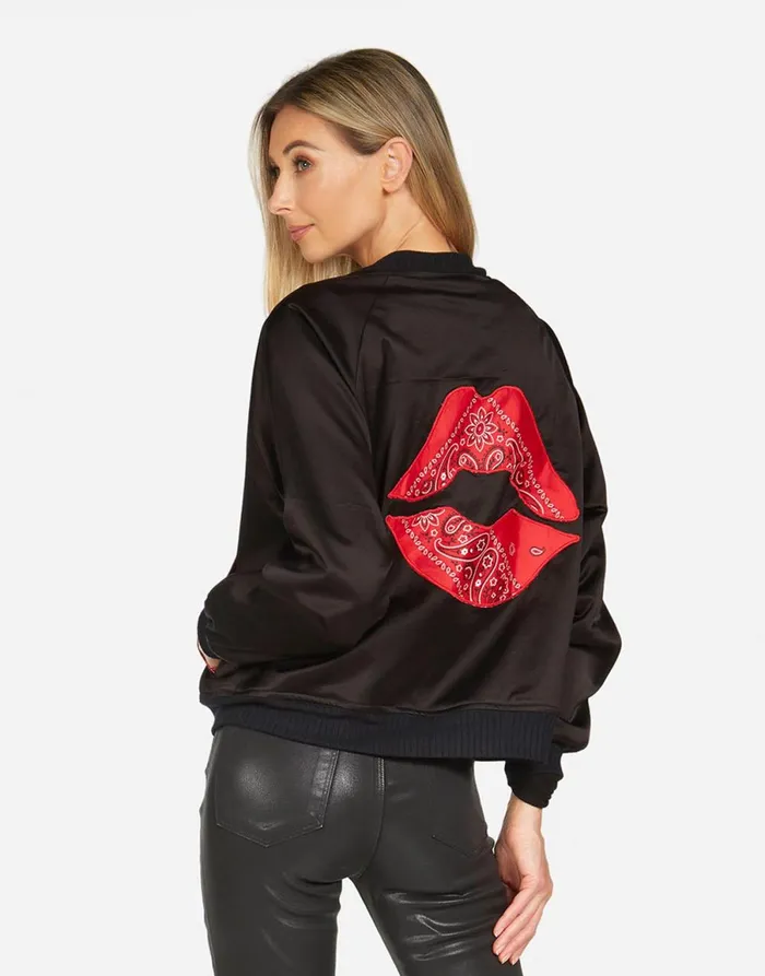 Trishelle Bandana Lip Black Red Bandana Women039s Lauren Moshi Jackets