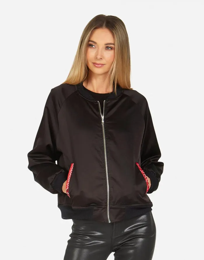 Trishelle Bandana Lip Black Red Bandana Women039s Lauren Moshi Jackets