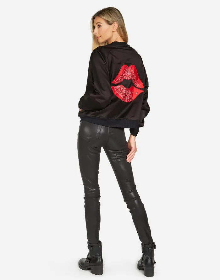 Trishelle Bandana Lip Black Red Bandana Women039s Lauren Moshi Jackets