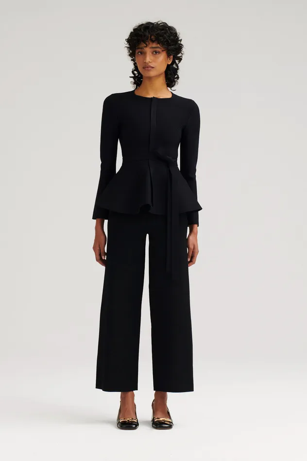Trousers MICRO CREPE CROP TROUSER BLACK 8211 Scanlan Theodore Women