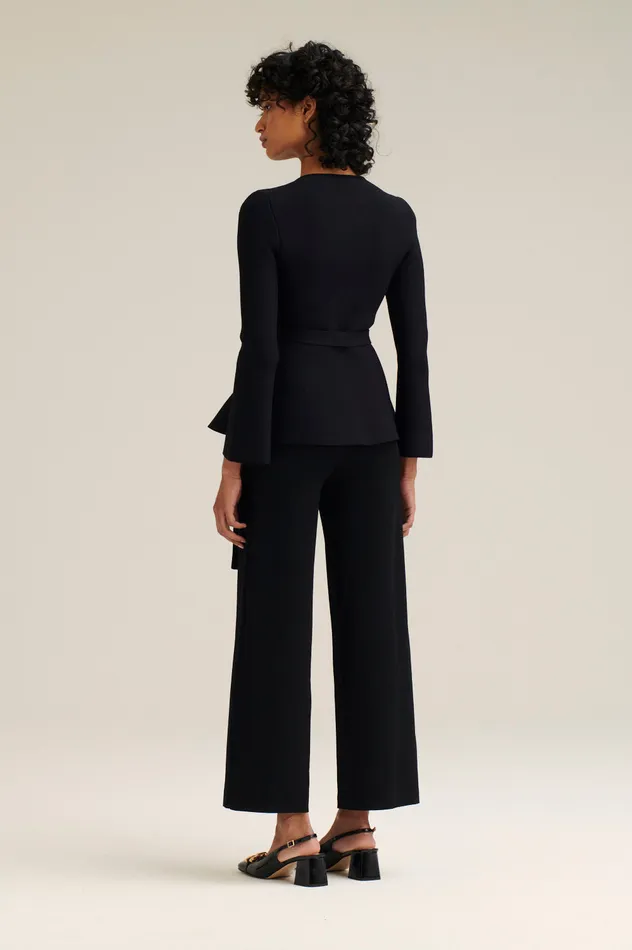 Trousers MICRO CREPE CROP TROUSER BLACK 8211 Scanlan Theodore Women Trousers MICRO CREPE CROP TROUSER BLACK 8211 Scanlan Theodore Women