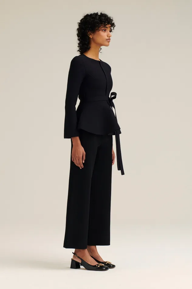 Trousers MICRO CREPE CROP TROUSER BLACK 8211 Scanlan Theodore Women Trousers MICRO CREPE CROP TROUSER BLACK 8211 Scanlan Theodore Women