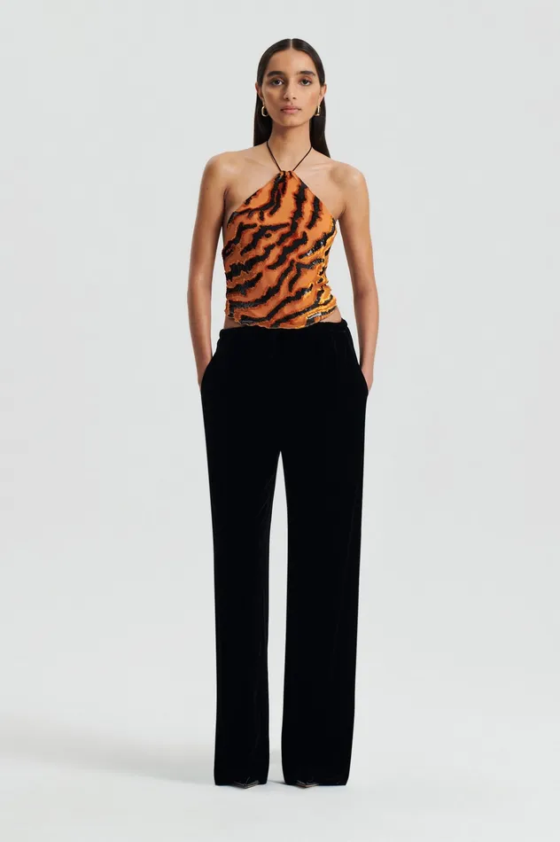 Trousers VELVET TROUSER BLACK 8211 Scanlan Theodore Women