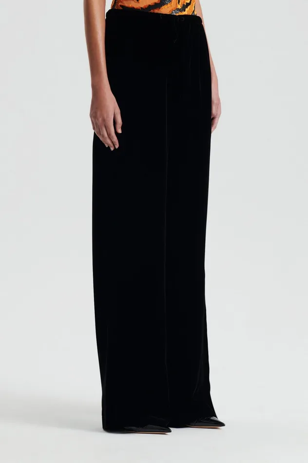 Trousers VELVET TROUSER BLACK 8211 Scanlan Theodore Women