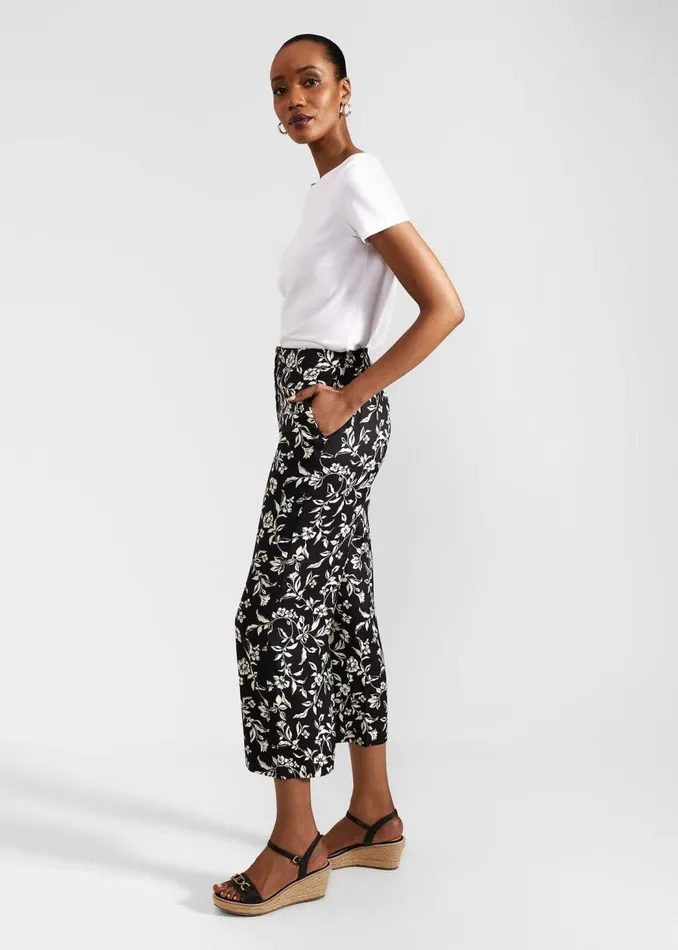 Trousers Women HOBBS Eve Crop Trousers Black Cream