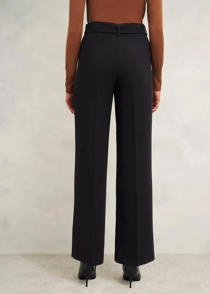 Trousers Women HOBBS Petite Drew Wide Trouser Black
