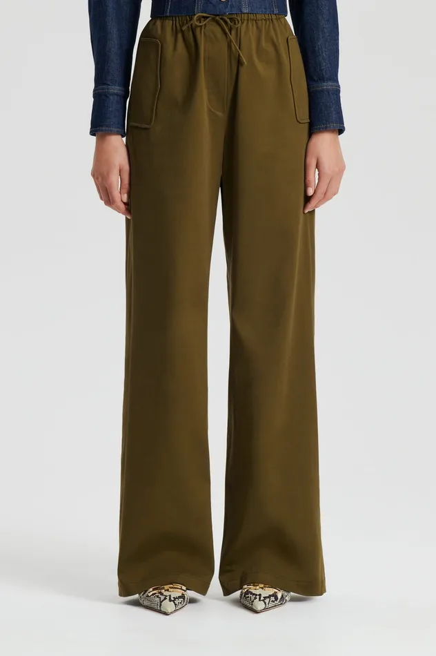 Trousers Women Scanlan Theodore POCKET CARGO OLIVE Trousers Women Scanlan Theodore POCKET CARGO OLIVE