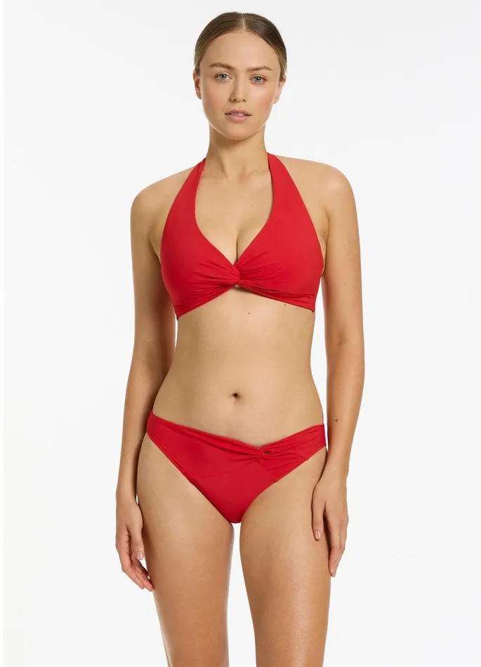 Twist Front Hipster Bikini Bottom Rosso Women JETS Australia Hipster Bikini Bottoms