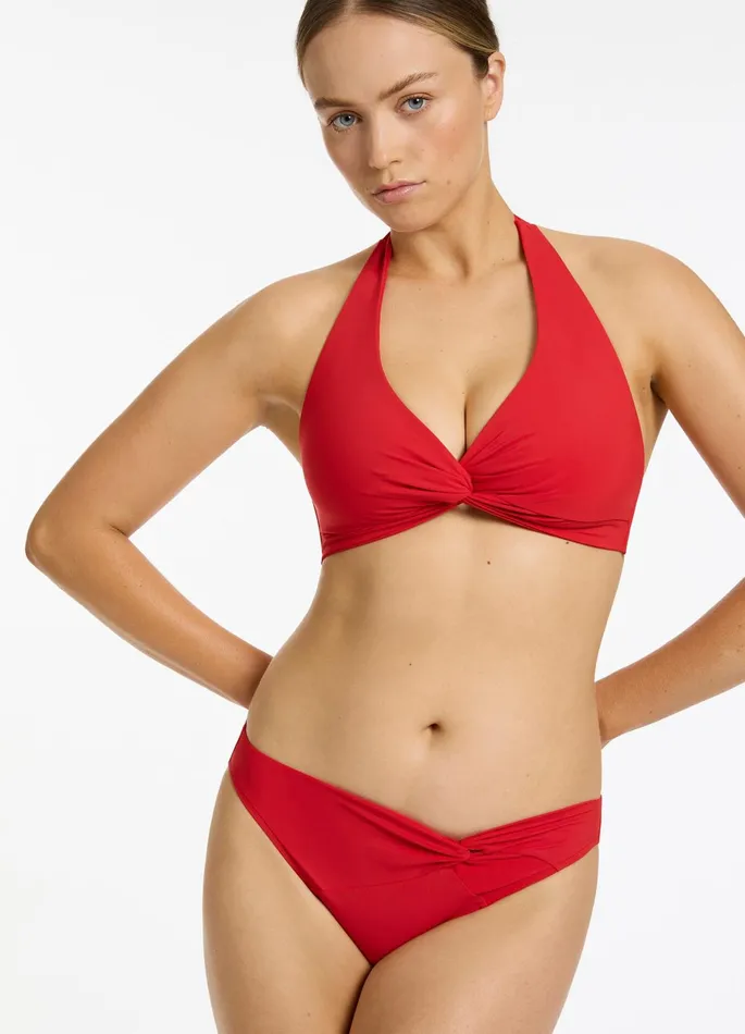 Twist Front Hipster Bikini Bottom Rosso Women JETS Australia Hipster Bikini Bottoms