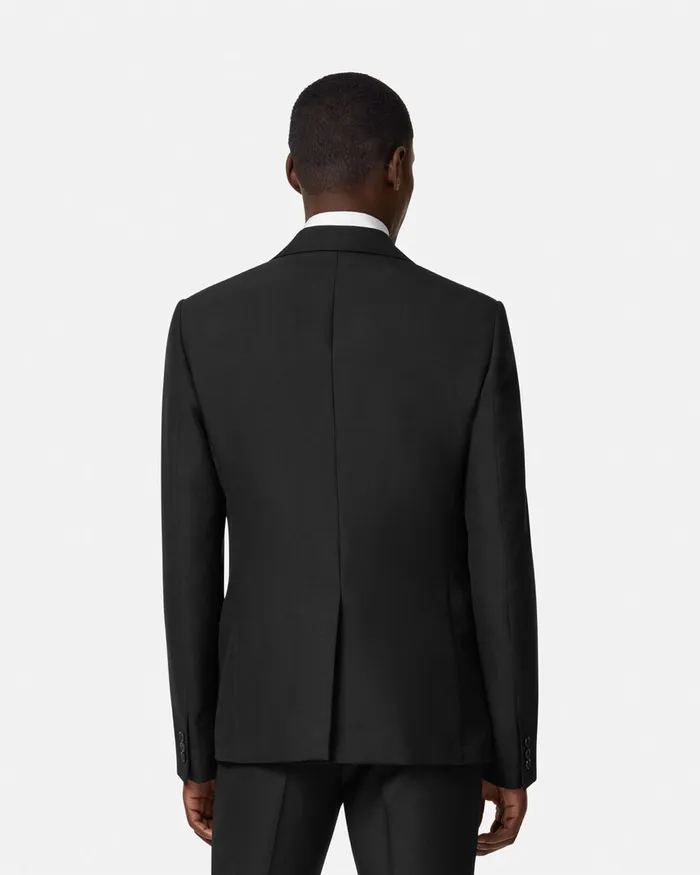 Versace Blazers and Suits Men Embellished MohairBlend Blazer Black