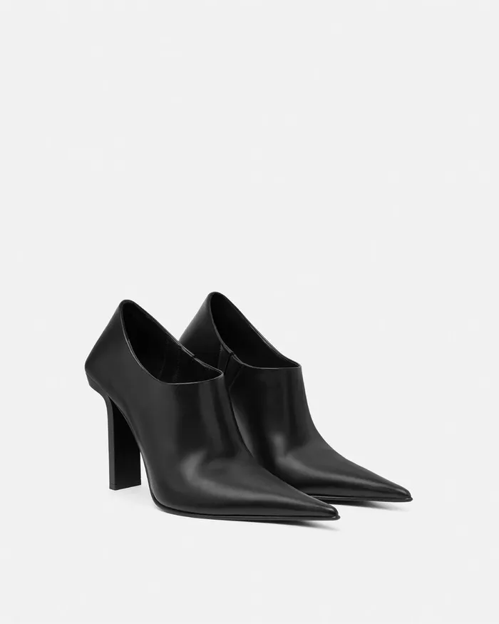 Versace Boots Women Slice Ankle Boots 105 Mm Blacksilver