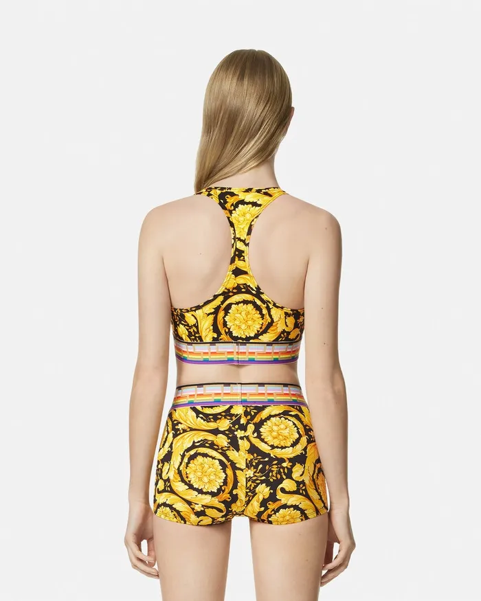 Versace Bras and Briefs Women Pride Barocco Trunks Blackprint