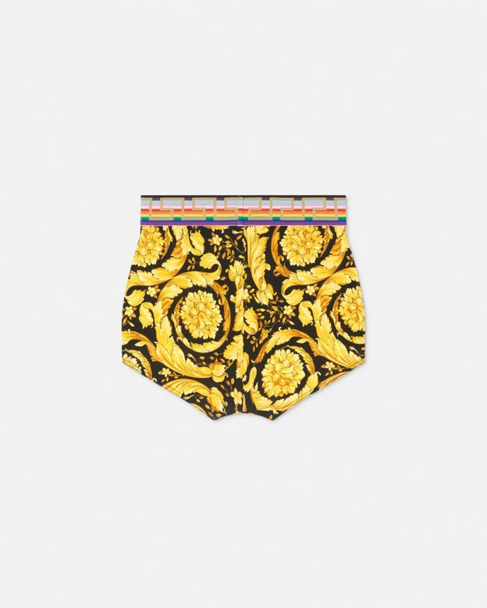 Versace Bras and Briefs Women Pride Barocco Trunks Blackprint