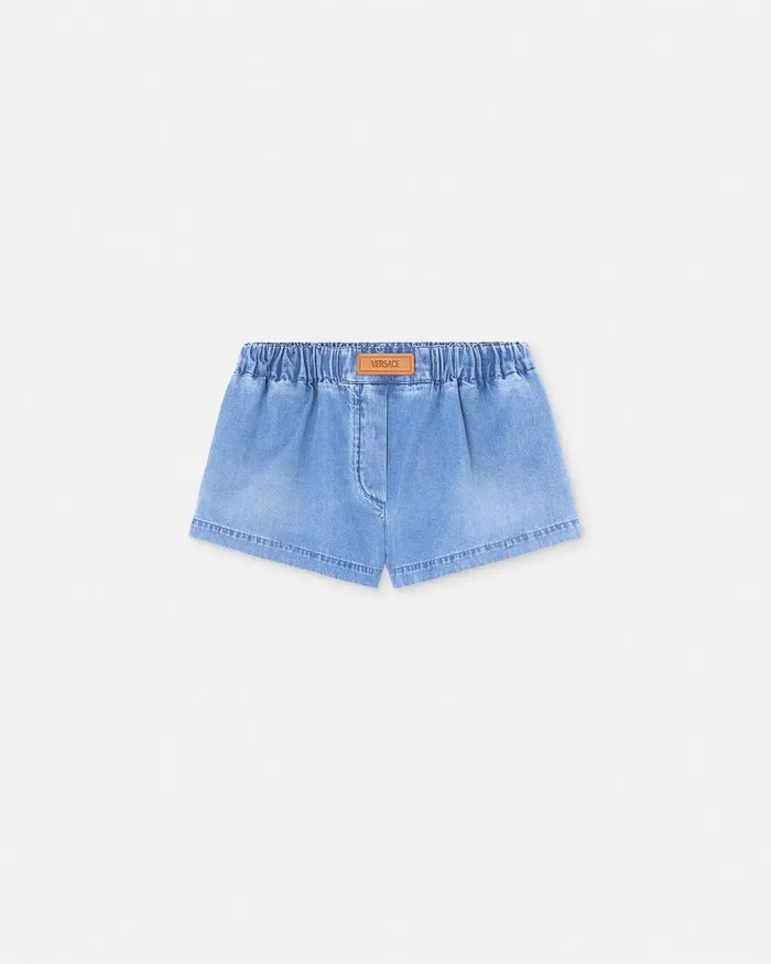 Versace Denim Women Denim Boxer Shorts Blue